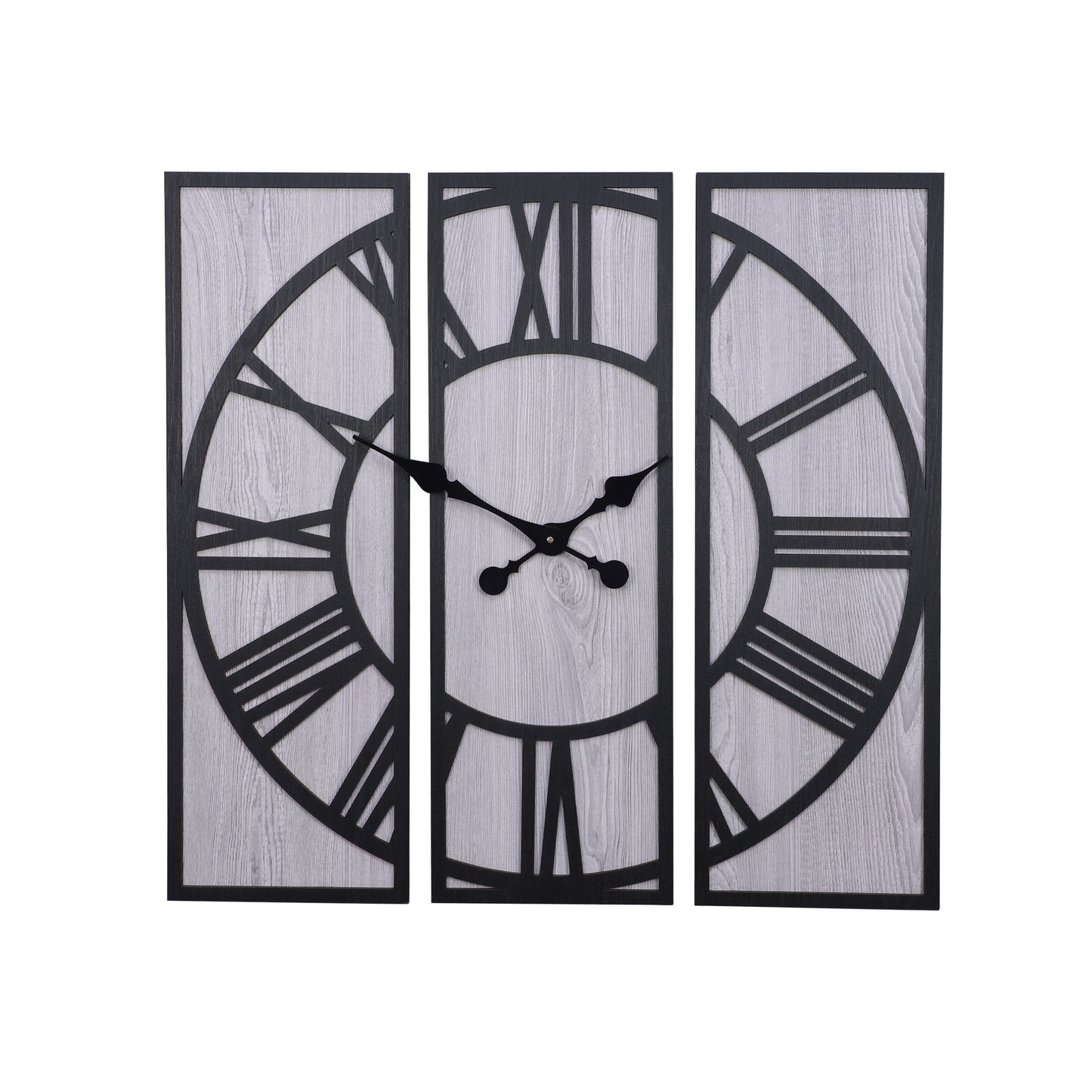 3 pc grey wall clock