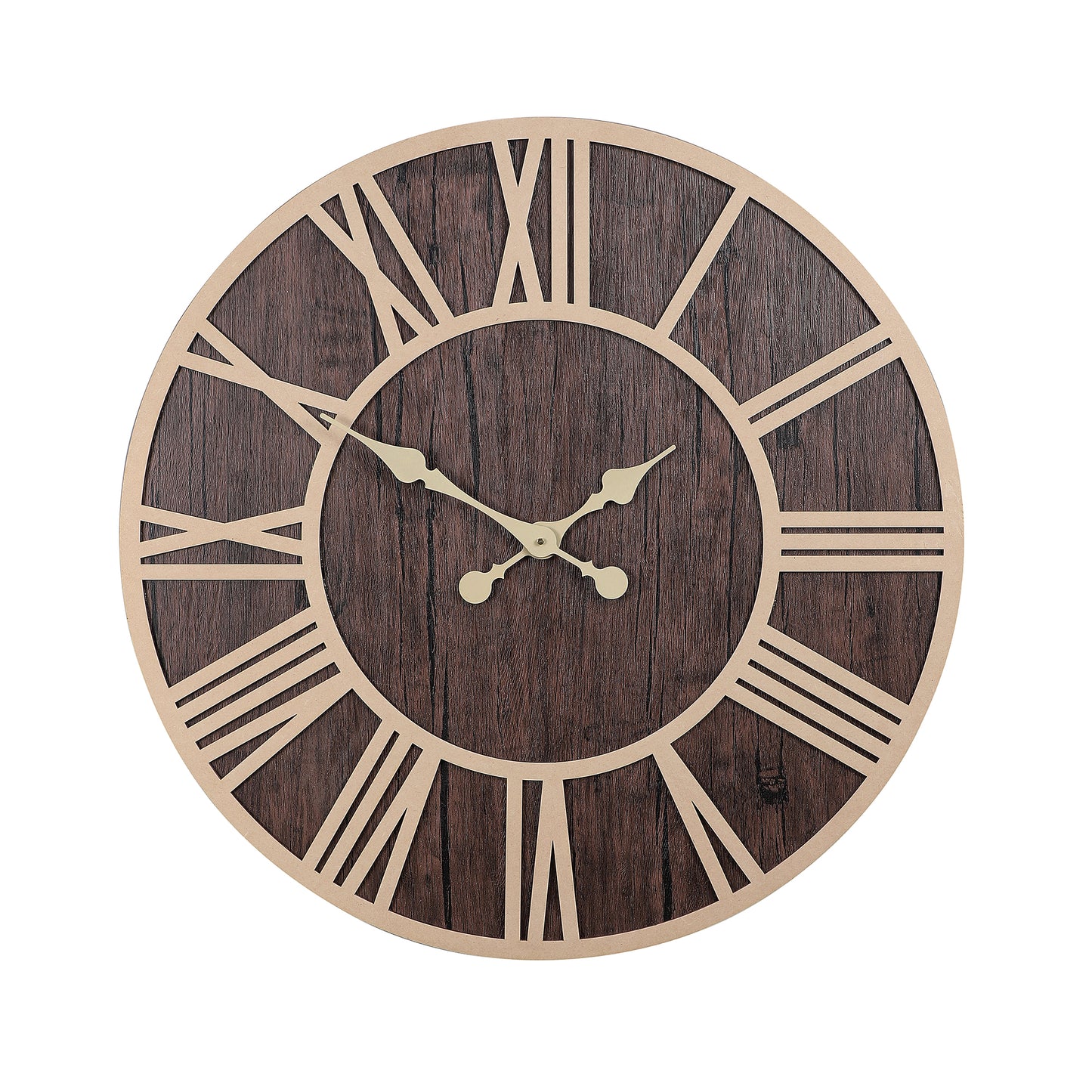 Dark brown roman 24 wall clock