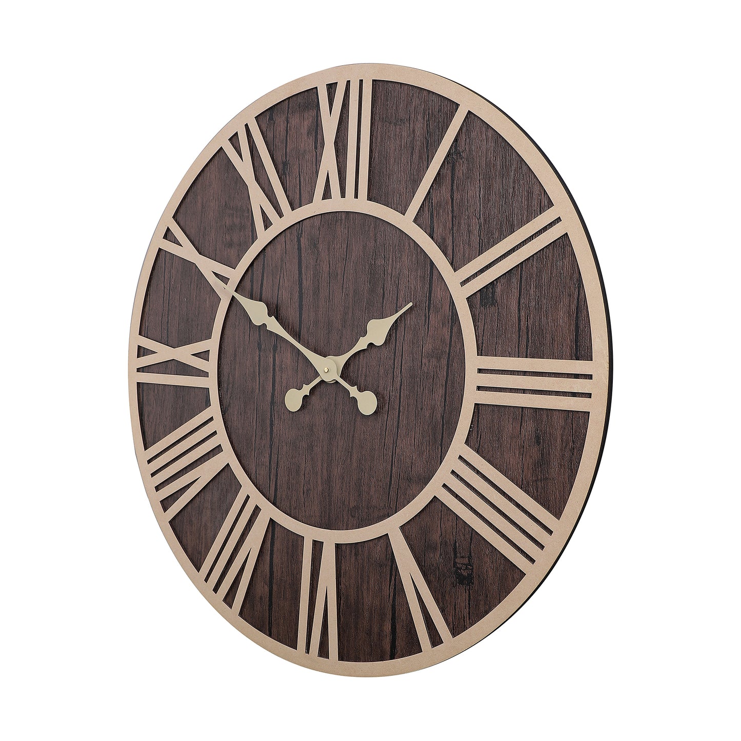 Dark brown roman 24 wall clock