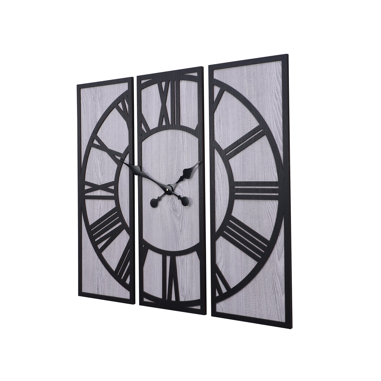 3 pc grey wall clock