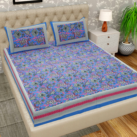 king size bedsheet 100%cotton fabric 240TC hand block printed